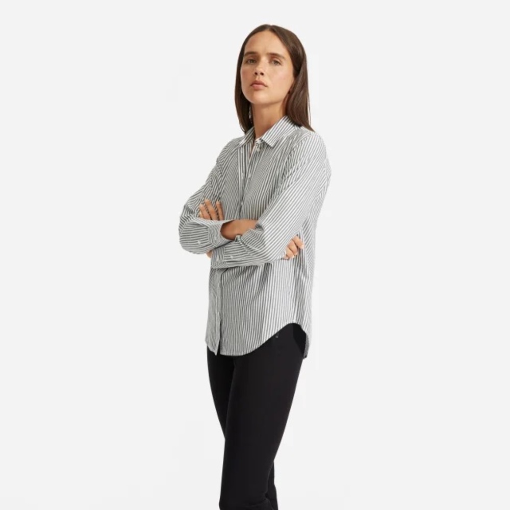 Everlane silky cotton relaxed shirt sz 8